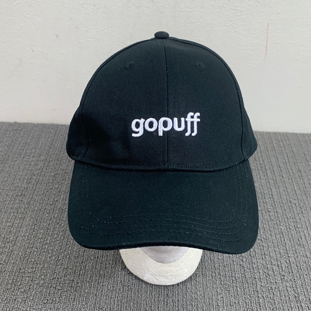 Gopuff Baseball Hat Unisex Adjustable Black White Food Delivery Strapback Cap